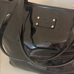 Kate Spade Glossy Black Tote Bag